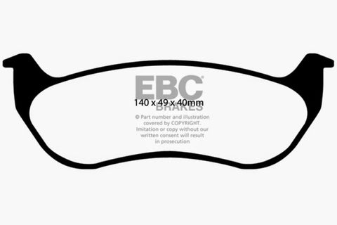 EBC 07-11 Ford Explorer Sport Trac 4.0 Ultimax2 Rear Brake Pads - UD964