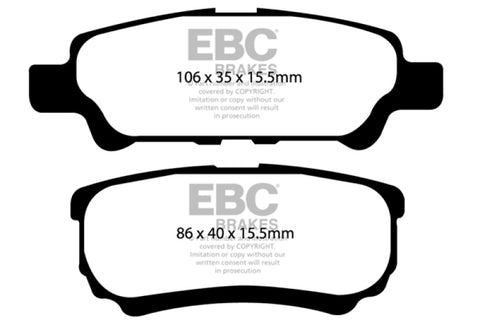 EBC 07+ Jeep Compass 2.0 (262mm Rear Rotors) Greenstuff Rear Brake Pads - DP61563