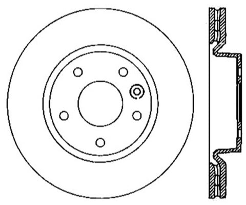 StopTech Sport Slotted (CRYO) 06-17 Land Rover Range Rover Sport Front Right Rotor - 126.22011CSR