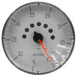 Autometer Spek-Pro Gauge Tachometer 5in 8K Rpm W/Shift Light & Peak Mem Silver/Chrome - P238218