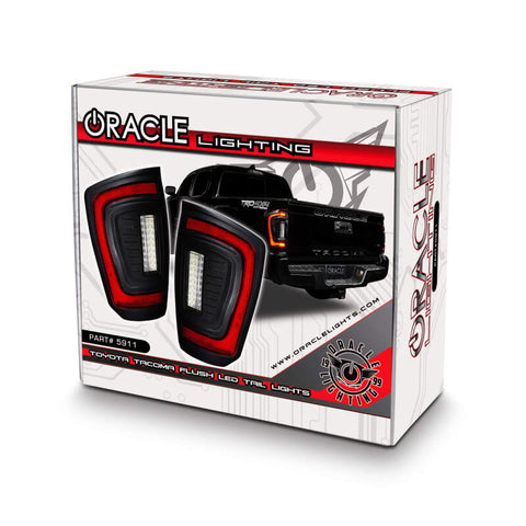 Oracle Lighting 16-23 Gen 3 Toyota Tacoma Black Series Flush Style LED Tail Lights - 5911-504-T