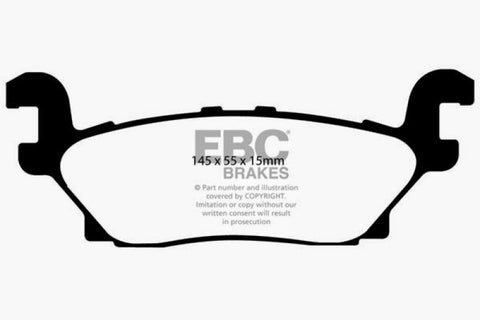 EBC 05-07 Hummer H3 3.5 Yellowstuff Rear Brake Pads - DP41760R