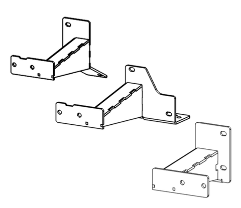 Go Rhino 14-23 Toyota 4Runner(Excl Nightshade/TRD) Dominator Xtreme Frame Slider Mounting Brackets - FSD4425TK