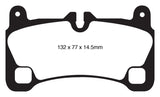 EBC 08-09 Volkswagen Touareg 3.6 (2 holes at bottom of backplate) Redstuff Rear Brake Pads - DP31836C
