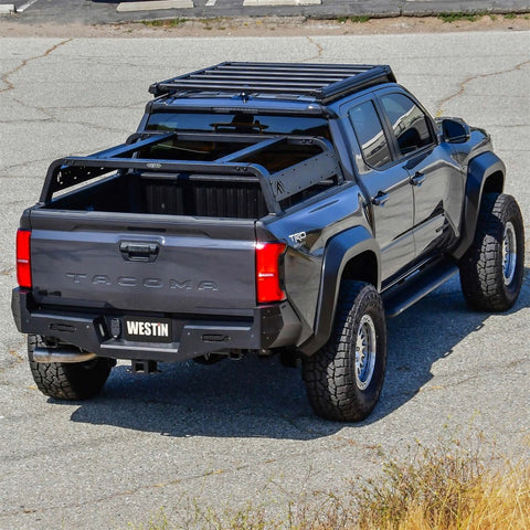 Westin 05-21 Toyota Tacoma Overland Cargo Rack Base - Textured Black - 51-20015