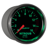 Autometer GS 2 1/16in. 1600PSI Nitrous Fuel Pressure Gauge - 3874
