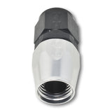 Russell Performance -6 AN Black/Silver Straight Full Flow Hose End - 610023