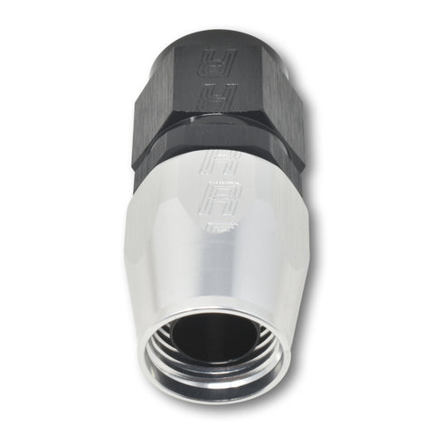 Russell Performance -6 AN Black/Silver Straight Full Flow Hose End - 610023
