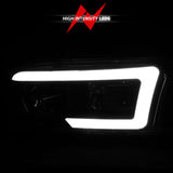 ANZO 99-17 GMC Sierra/Denali Headlights Black Amber (w/C Light Bars) - 111522