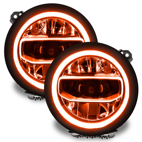 Oracle Jeep Wrangler JL/JT RGB+W Headlight DRL Kit - ColorSHIFT w/ Simple Controller - 1346-504