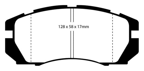 EBC 95-96 Subaru Impreza 2.2 Yellowstuff Front Brake Pads - DP4966R