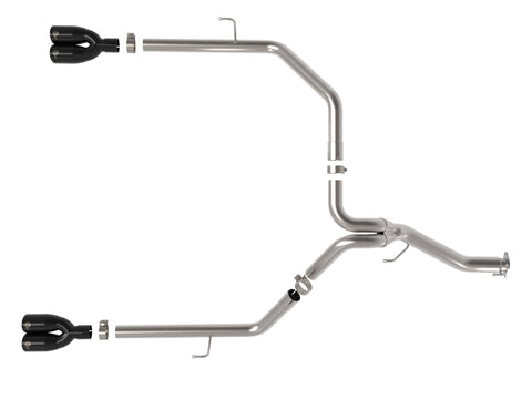 aFe Vulcan Series 3in 304SS DPF-Back 21 Jeep Gladiator V6-3.0L (td) Dual Black Tip - 49-38095-B