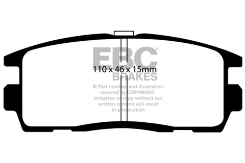 EBC 10+ Chevrolet Equinox 2.4 Greenstuff Rear Brake Pads - DP61797