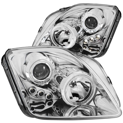 ANZO 1997-2001 Honda Prelude Projector Headlights w/ Halo Chrome w/ LED - 121342