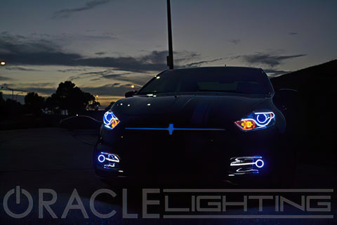 Oracle 13-16 Dodge Dart Surface Mount LED Projector Fog Light Halo Kit - Red - 1229-003