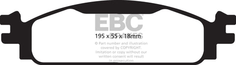 EBC 08-10 Ford Flex 3.5 Yellowstuff Front Brake Pads - DP41825R