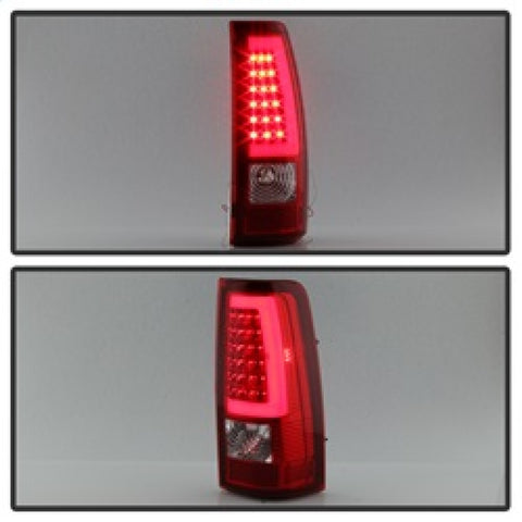xTune Chevy Silverado 1500/2500/3500 99-02 / Version 3 Tail Lights Red Clear ALT-ON-CS99V3-LBLED-RC - 9038792