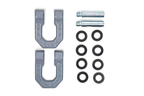 DV8 Offroad Elite Series D-Ring Shackles - Pair (Gray) - UNSK-01GR