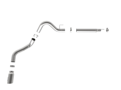 aFe 2021 Ford F-150 V6-3.0L (td) Large Bore 409 SS DPF-Back Exhaust System w/ Polished Tip - 49-43143-P