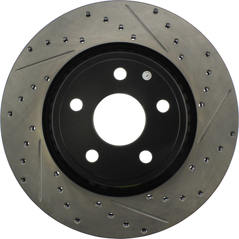 StopTech 11-12 Dodge Durango Sport Drilled & Slotted Front Driver-Side Brake Rotor - 127.58008L