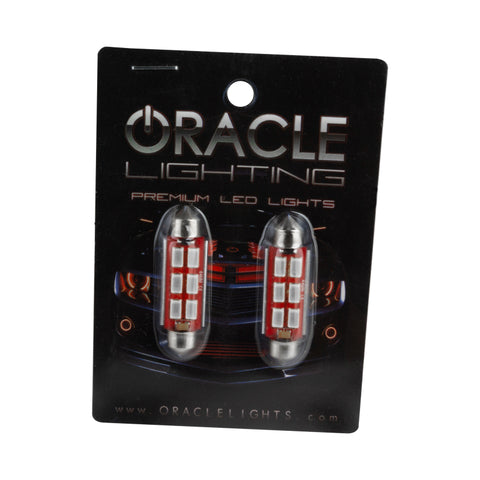 Oracle 44MM 6 LED 3-Chip Festoon Bulbs (Pair) - Green - 5207-004