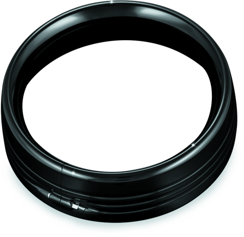 Kuryakyn 7inch Headlamp Trim Ring Gloss Black - 7276
