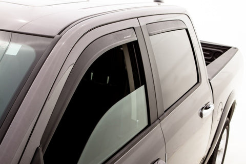 AVS 09-18 Dodge RAM 1500 Quad Cab Ventvisor & Aeroskin Deflector Combo Kit - Matte Black - 56003004