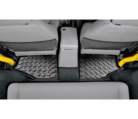 Bestop 97-06 Jeep Wrangler TJ Rear Floor Mats (Black) - 51510-01