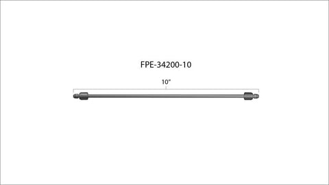 Fleece Performance 10in High Pressure Fuel Line (8mm x 3.5mm Line M14x1.5 Nuts) - FPE-34200-10