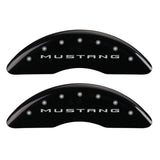 MGP 4 Caliper Covers Engraved Front 2015/Mustang Engraved Rear 2015/Bar & Pony Black fnsh silver ch - 10200SMB2BK