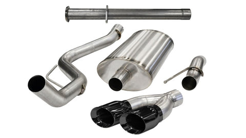 Corsa 11-14 Ford F-150 Raptor 6.2L V8 145in Wheelbase Black Xtreme Cat-Back Exhaust - 14760BLK