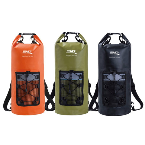 3D MAXpider Roll-Top Dry Bag Backpack - Black - 6117-09