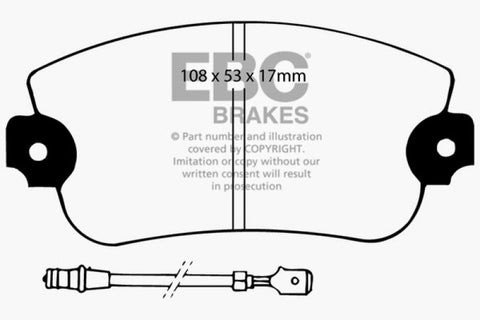 EBC 75-81 Lancia Beta 1.8L Greenstuff Front Brake Pads - DP2230