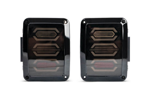 DV8 Offroad 07-18 Jeep Wrangler JK Octagon LED Tail Light - TLJK-02