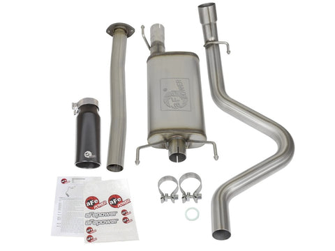 aFe MACHForce XP Cat Back SS Exhausts Black Tips 05-12 Toyota Tacoma L4-2.7L - 49-46031-B