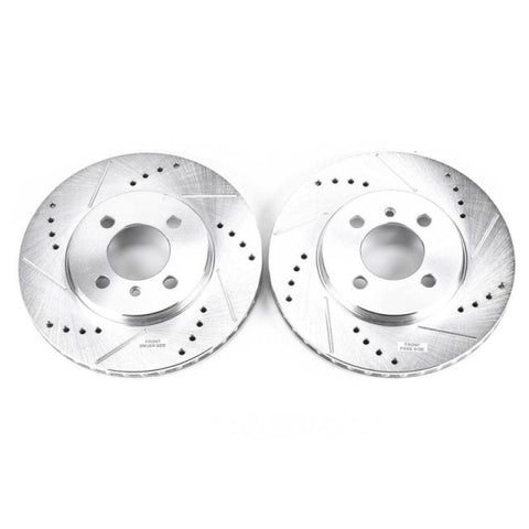 Power Stop 1991 BMW 318i Front Evolution Drilled & Slotted Rotors - Pair - EBR219XPR