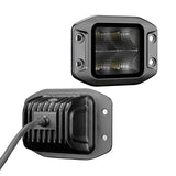 Go Rhino Xplor Blackout Series Cube LED Flood Light Kit (Flush Mount) 3x3 - Blk (Pair) - 750400321FCF