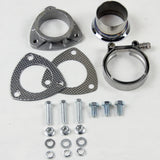 Granatelli 2.5in V-Band to Straight Connection Cutout w/Gaskets (3-Bolt) - 307525-3