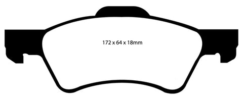 EBC 01-07 Chrysler Town & Country 3.3 Rear Rotors Yellowstuff Front Brake Pads - DP41613R