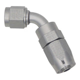 DeatschWerks 6AN Female Flare Swivel 60-Degree Hose End CPE Anodized DW Titanium - 6-02-0819