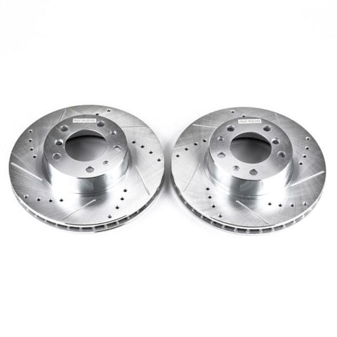 Power Stop 94-95 BMW 540i Front Evolution Drilled & Slotted Rotors - Pair - EBR262XPR