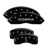 MGP Rear set 2 Caliper Covers Engraved Rear Tiffany Snake Black finish silver ch - 10010RSNKBK
