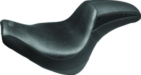 Mustang 06-17 Harley Softail Wide Tire (200mm) Sport Touring Passenger Seat - Black - 76251