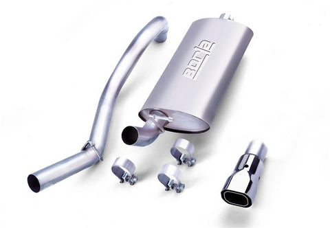 Borla 97-99 Jeep Wrangler 2.5/4.0L w/o Hitch Cat-Back 2.25in Single Sqr Angle Cut Phntm Rear - 14728