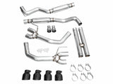 AWE 2024 Ford Mustang GT Fastback S650 RWD Track Edition Cat-Back Exhaust w/ Quad Diamond Black Tips - 3020-43650
