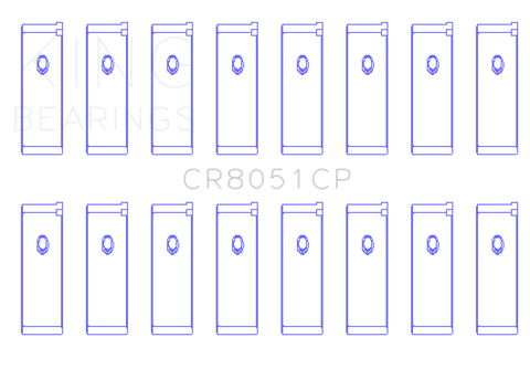 King Engine Bearings Nissan VK56DE / VK56VDS / VK45DE / VK50VE (Size STD) Rod Bearing Set - CR8051CP