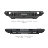 Go Rhino 07-20 Jeep Wrangler JL/JLU/JK/JKU/Gladiator JT Trailline Front Straight Bumper - 230116T