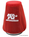 K&N Red Drycharger 5.25in x 3in Round Tapered Air Filter Wrap - 22-2030PR