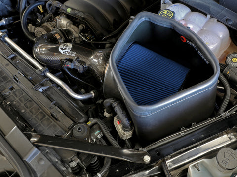aFe 19-20 GM Trucks 5.3L/6.2L Track Series Carbon Fiber Cold Air Intake System With Pro 5R Filters - 57-10015R