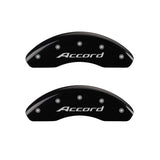 MGP 4 Caliper Covers Engraved Front Accord Engraved Rear Accord Black finish silver ch - 20107SACCBK